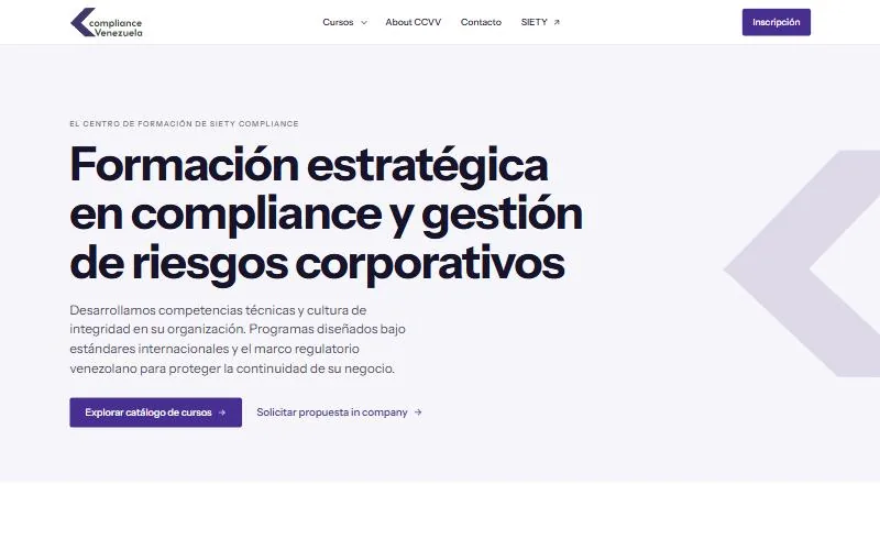 Sitio web de Compliance VE
